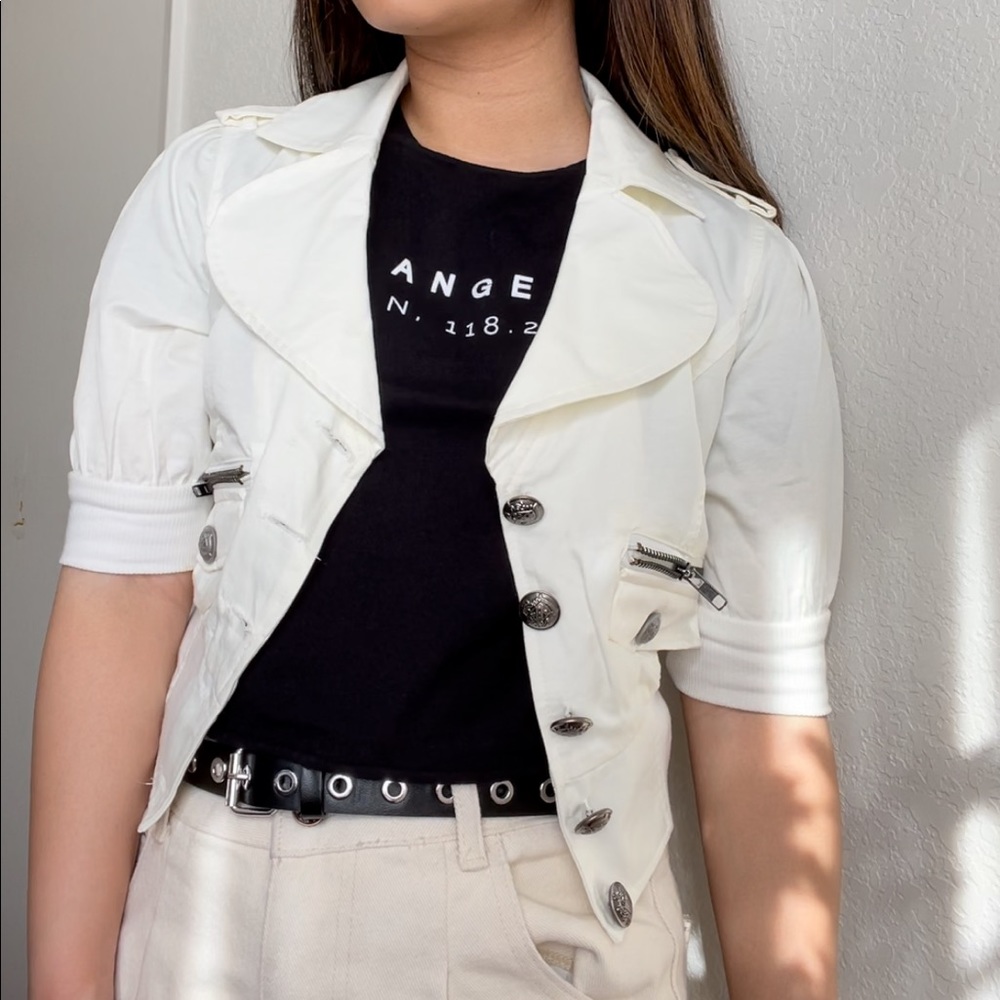 White Coat Jacket with Buttons